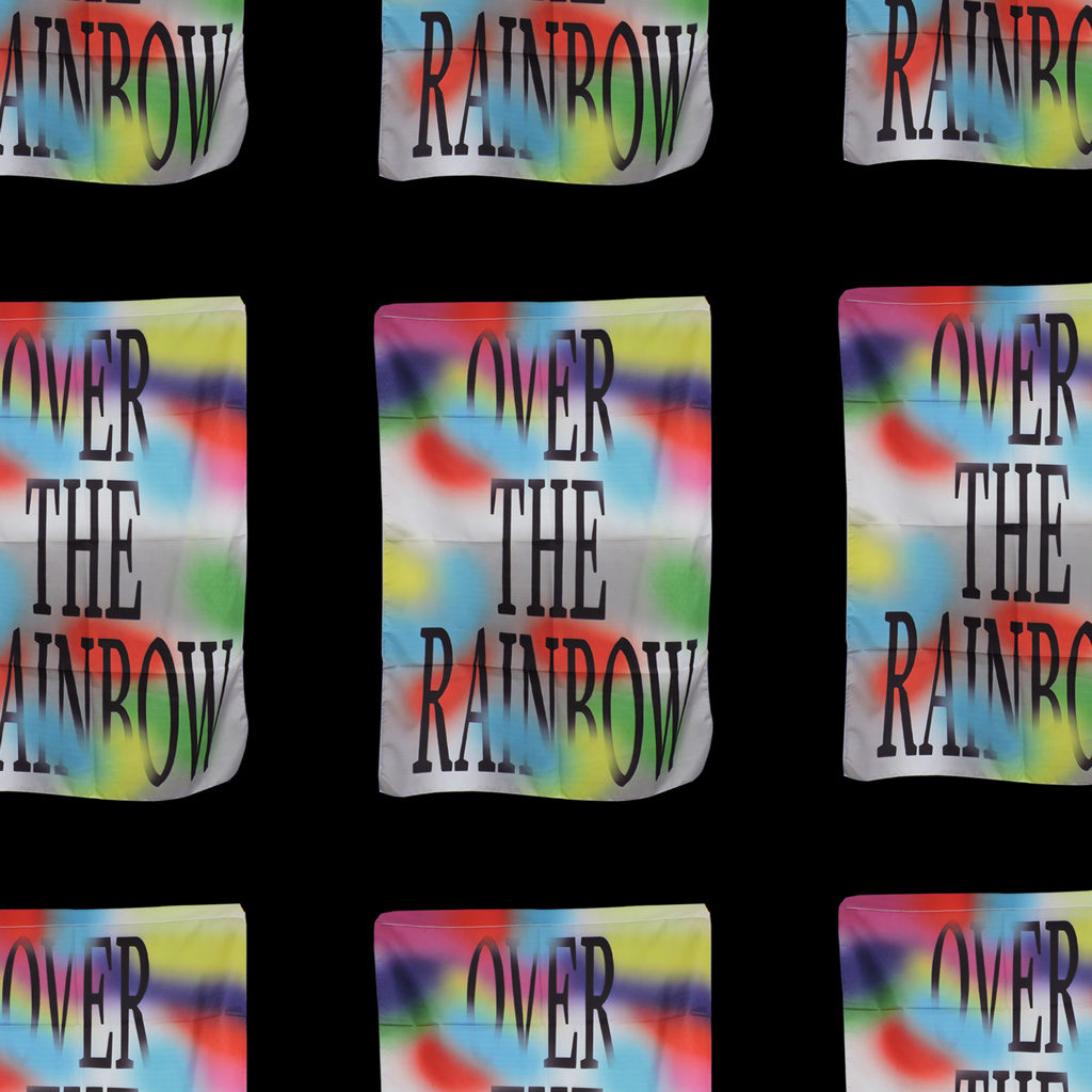 Chellophane rainbow flag