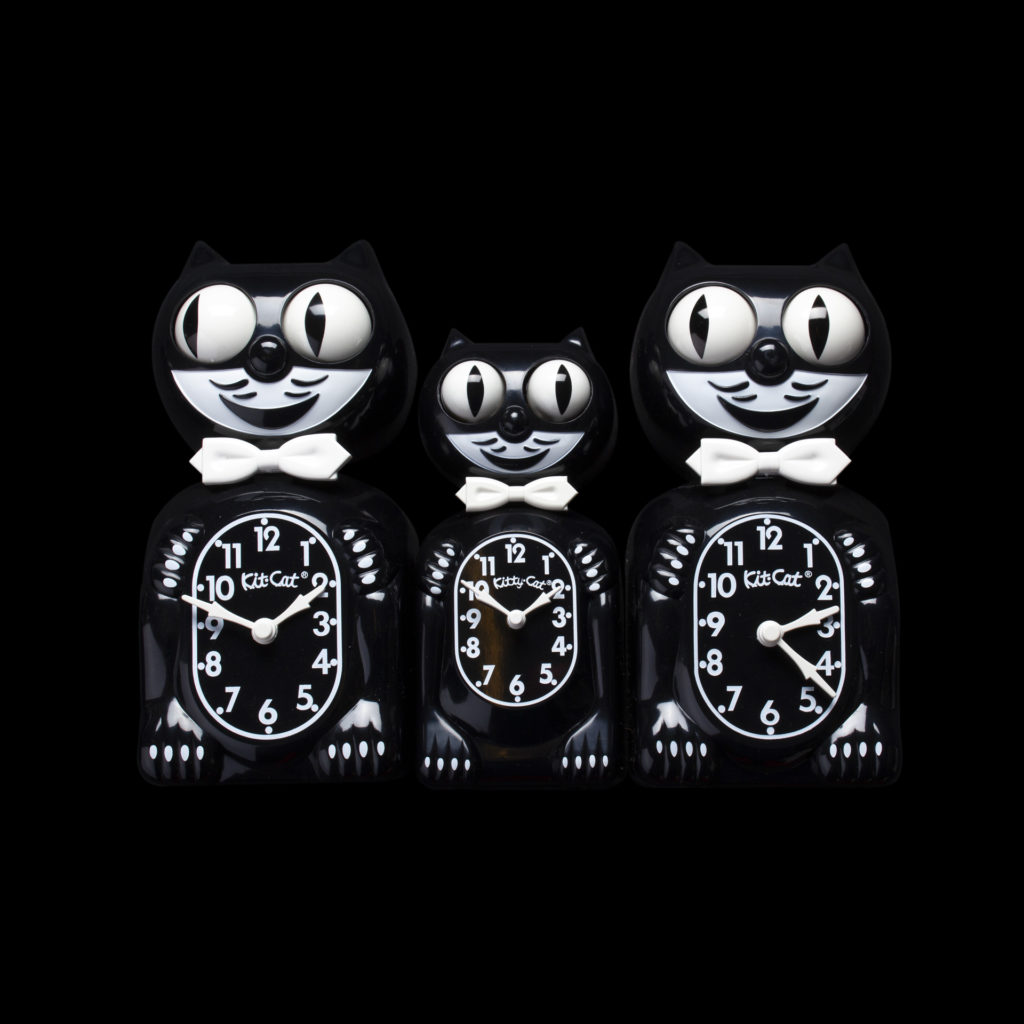 Classic Black Kitty-Cat Klock