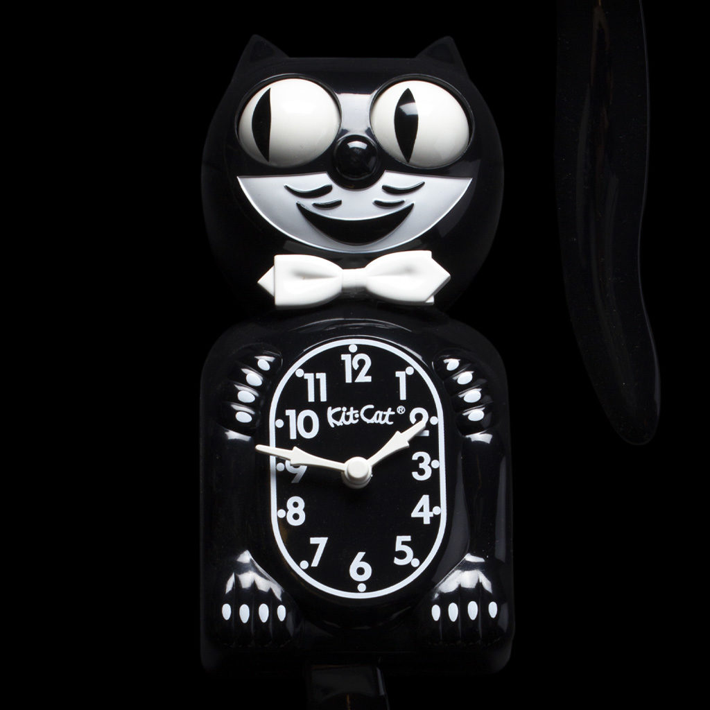 Classic Black Kitty-Cat Klock