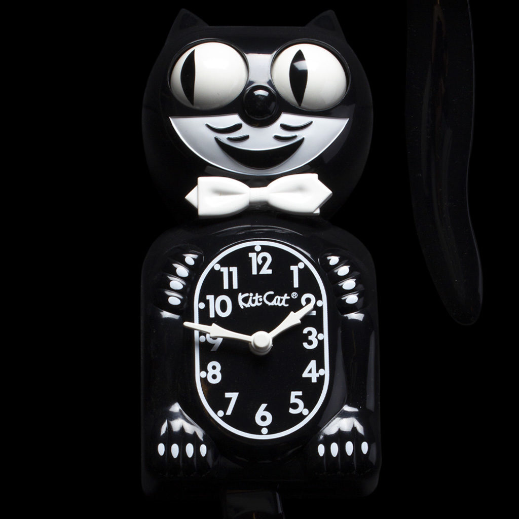 Classic Black Kitty-Cat Klock
