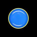 Bornn - Plate - Electric Blue with chartreuse rim