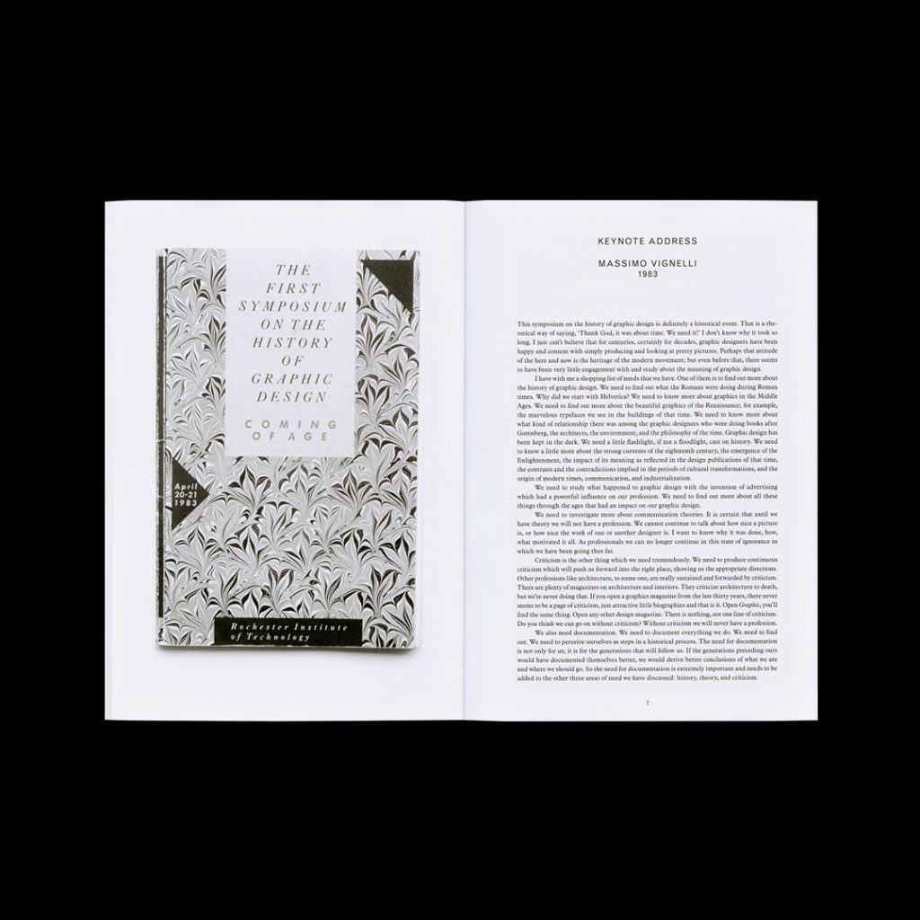 Graphic Design: History in the Writing (1983–2011)