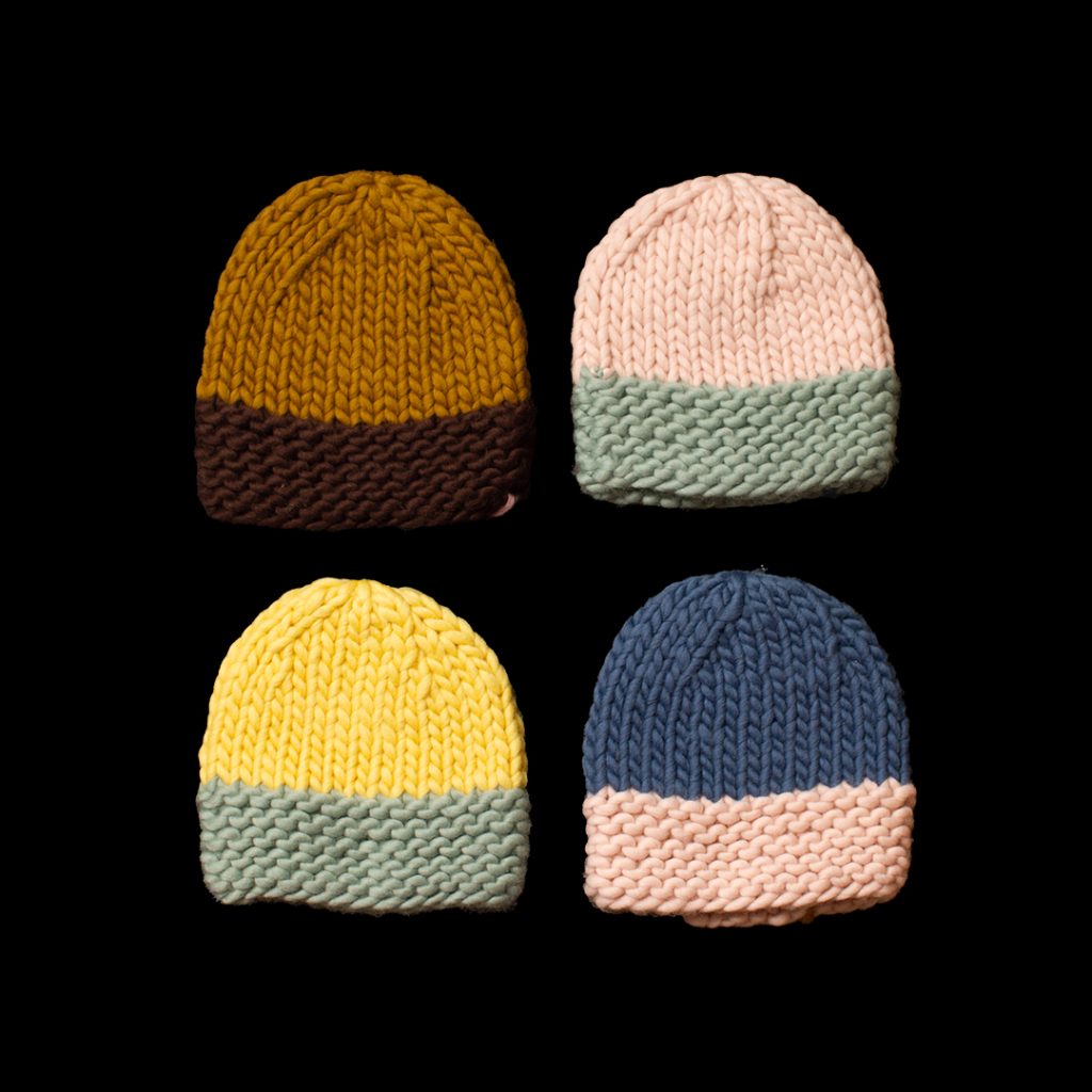 Pür beanie – Blue and pink